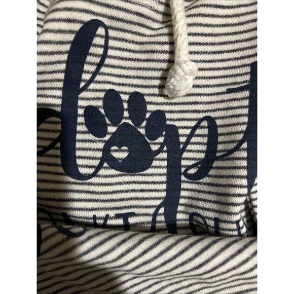 TOO COOL RESORT WEAR Pet Adopt Striped Beach French Terry Hoodie Sweatshirt XL - Picture 11 of 11
